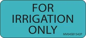 Label Paper Permanent For Irrigation Only 1" Core 2 1/4" X 1 Blue 420 Per Roll