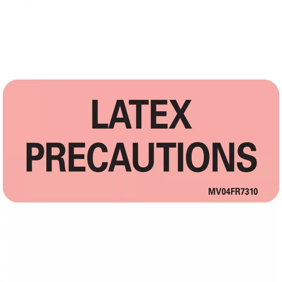 Label Paper Permanent Latex Precautions 1" Core 2 1/4" X 1 Fl. Red 420 Per Roll