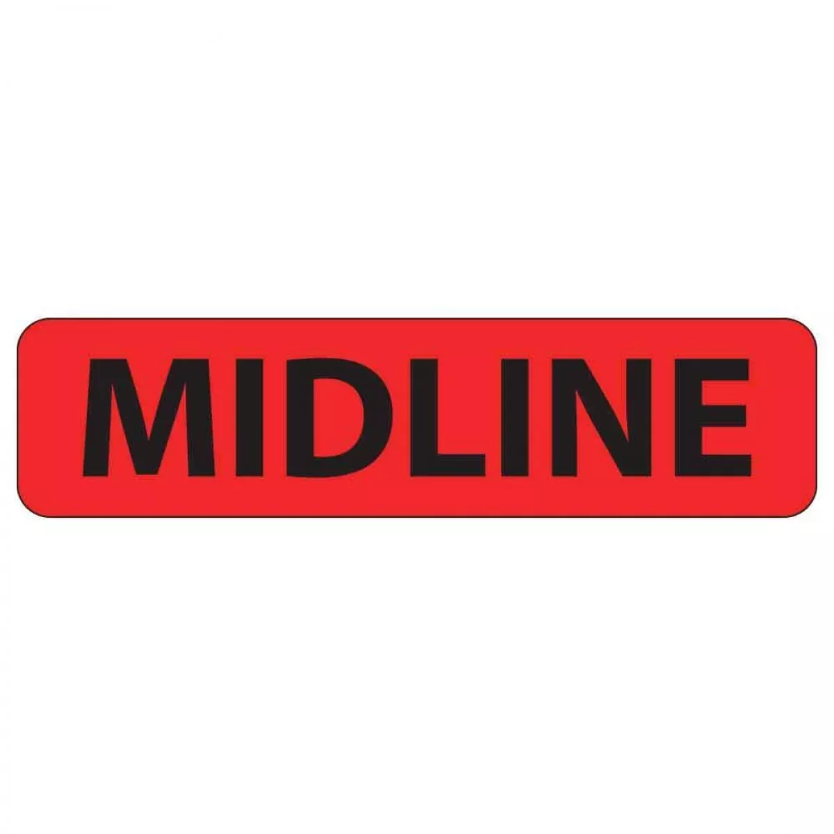 Label Paper Permanent Midline 1" Core 1 1/4" X 5/16" Fl. Red 760 Per Roll