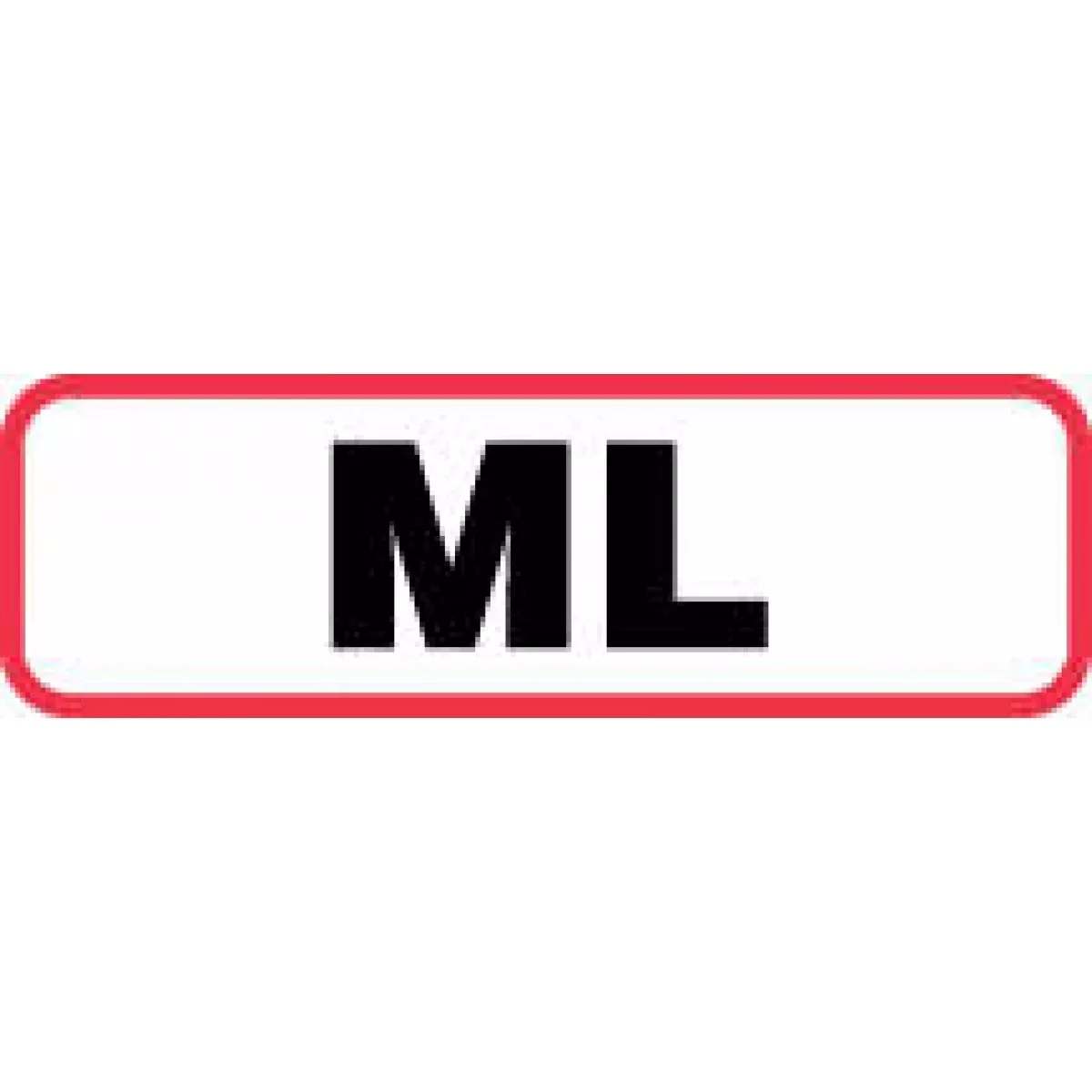 Label Paper Permanent Ml 1 1/4" X 3/8" White With Red 1000 Per Roll