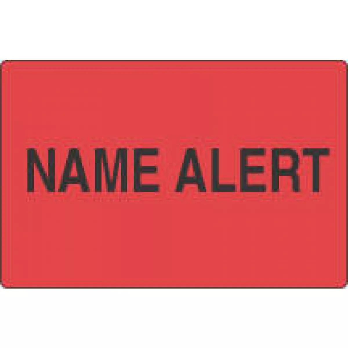 Label Paper Permanent Name Alert 4" X 2 5/8" Fl. Red 500 Per Roll