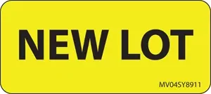 Label Paper Permanent New Lot 1" Core 2 1/4" X 1 Yellow 420 Per Roll