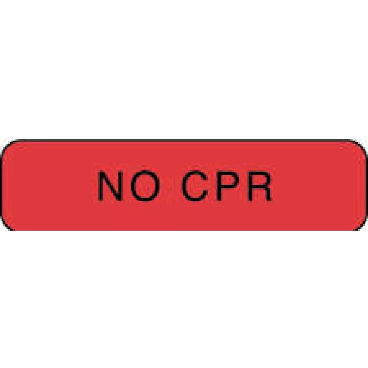 Label Paper Permanent No Cpr 1 1/4" X 3/8" Fl. Red 1000 Per Roll