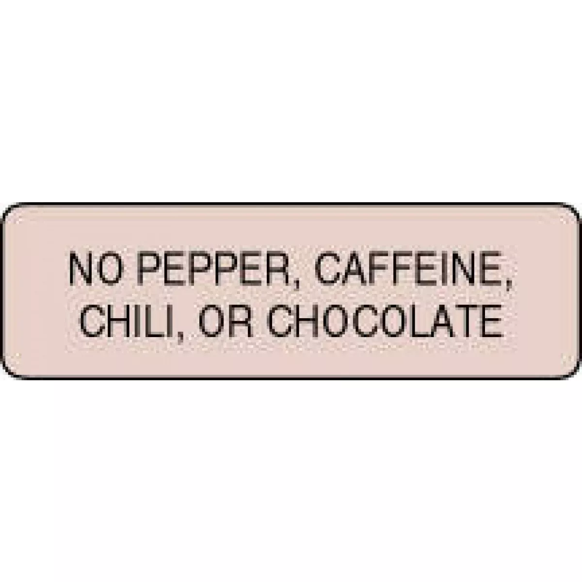 Label Paper Permanent No Pepper, Caffeine, 1 1/4" X 3/8" Tan 1000 Per Roll