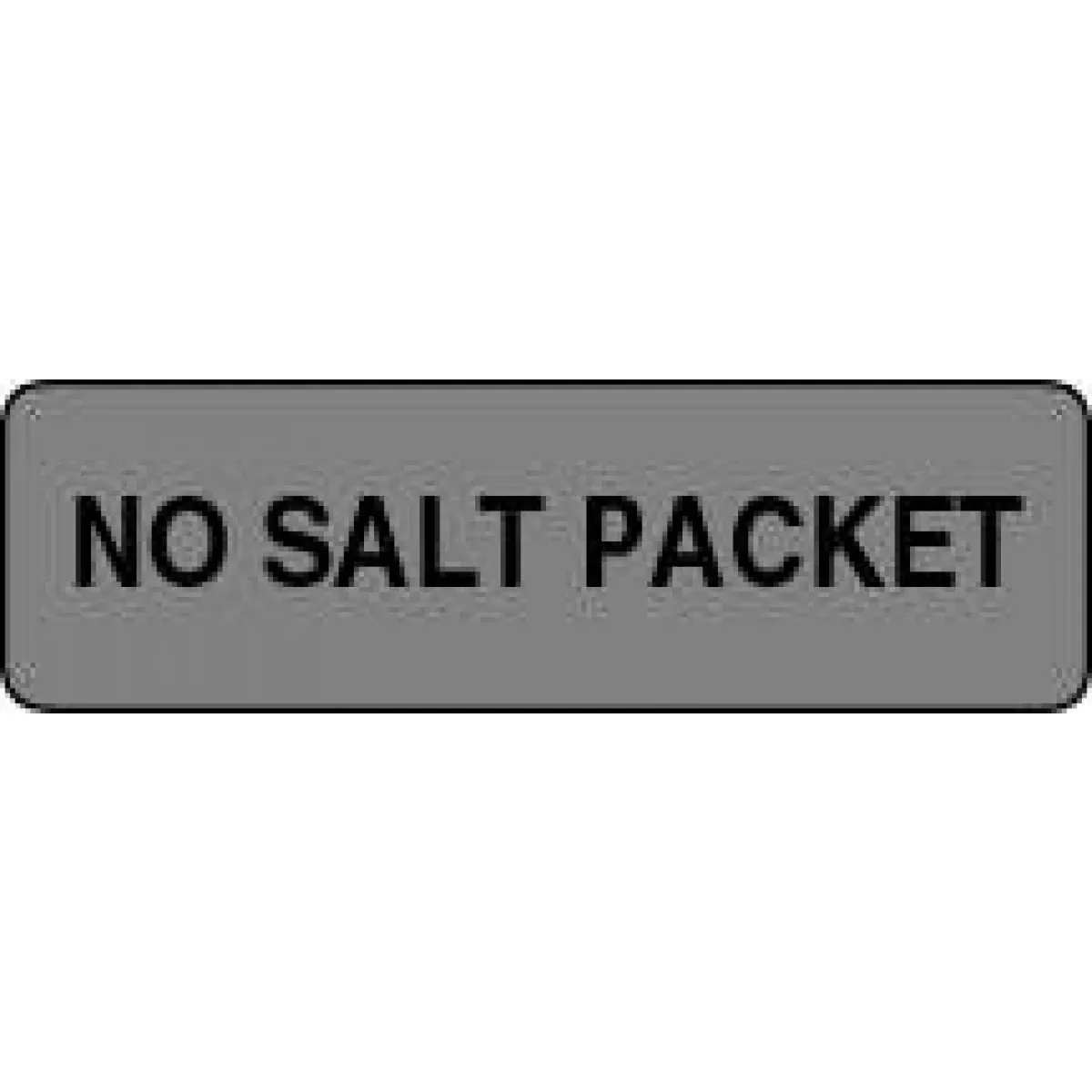 Label Paper Permanent No Salt Packet 1 1/4" X 3/8" Gray 1000 Per Roll