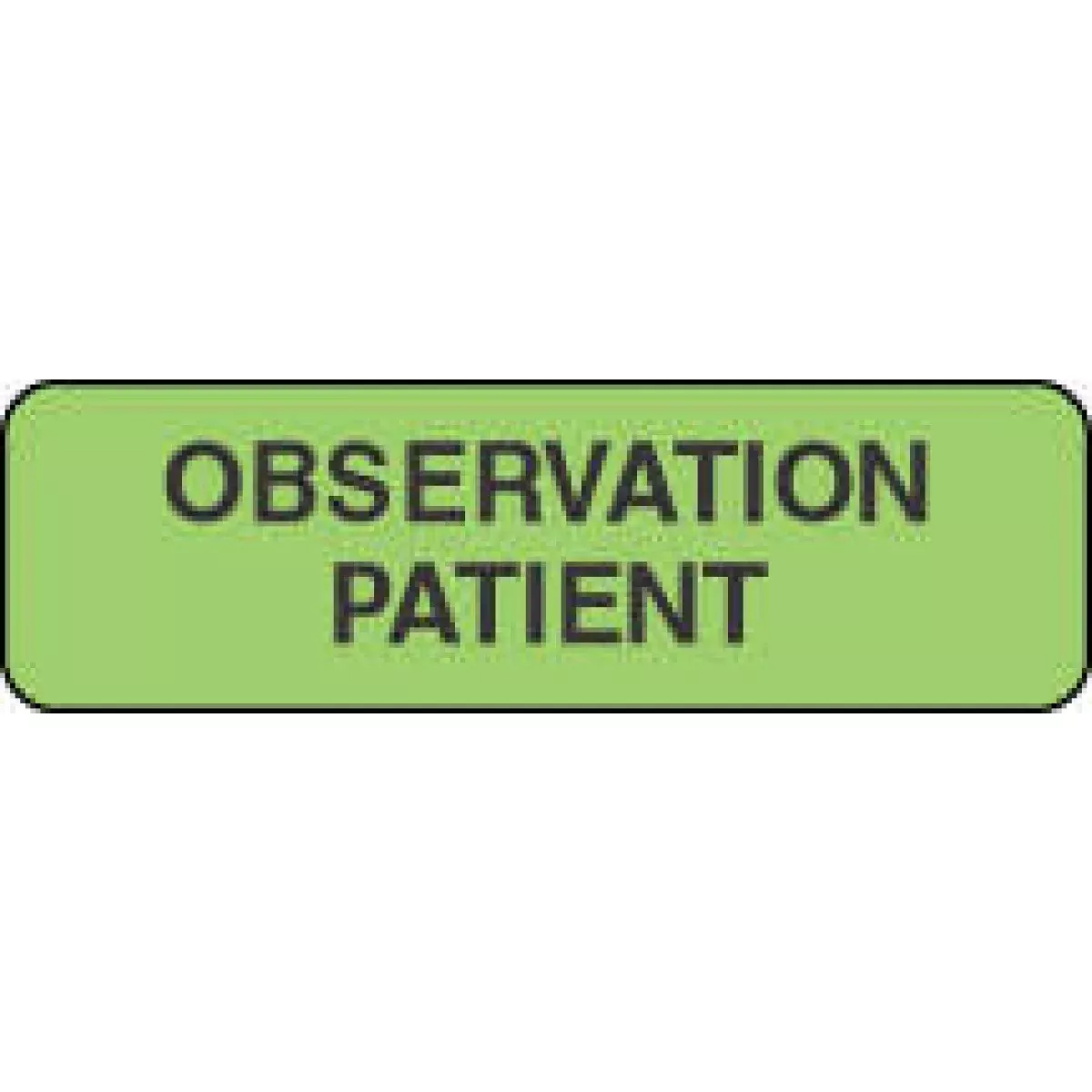 Label Paper Permanent Observation Patient 1 1/4" X 3/8" Fl. Green 1000 Per Roll