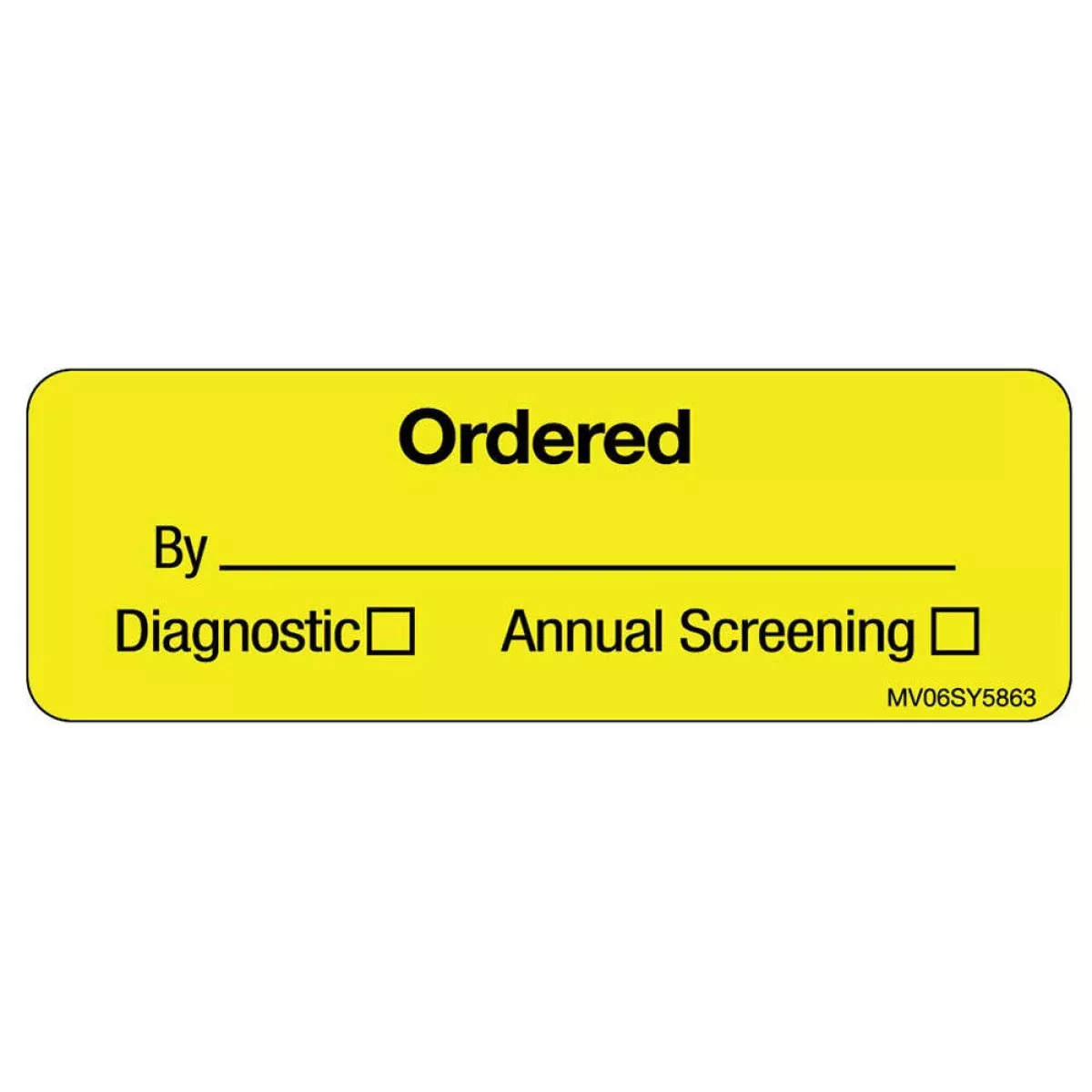 Label Paper Permanent Ordered By 1" Core 2 15/16" X 1 Yellow 333 Per Roll