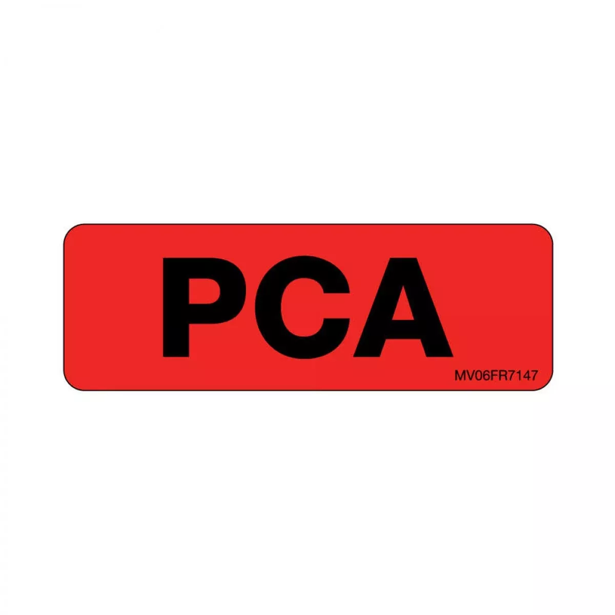 Label Paper Permanent Pca 1" Core 2 15/16" X 1 Fl. Red 333 Per Roll