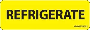 Label Paper Permanent Refrigerate 1" Core 2 15/16" X 1 Yellow 333 Per Roll