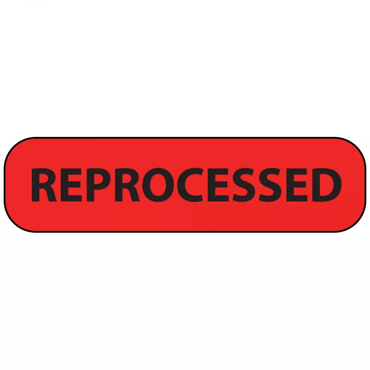 Label Paper Permanent Reprocessed 1" Core 1 7/16" X 3/8" Fl. Red 666 Per Roll