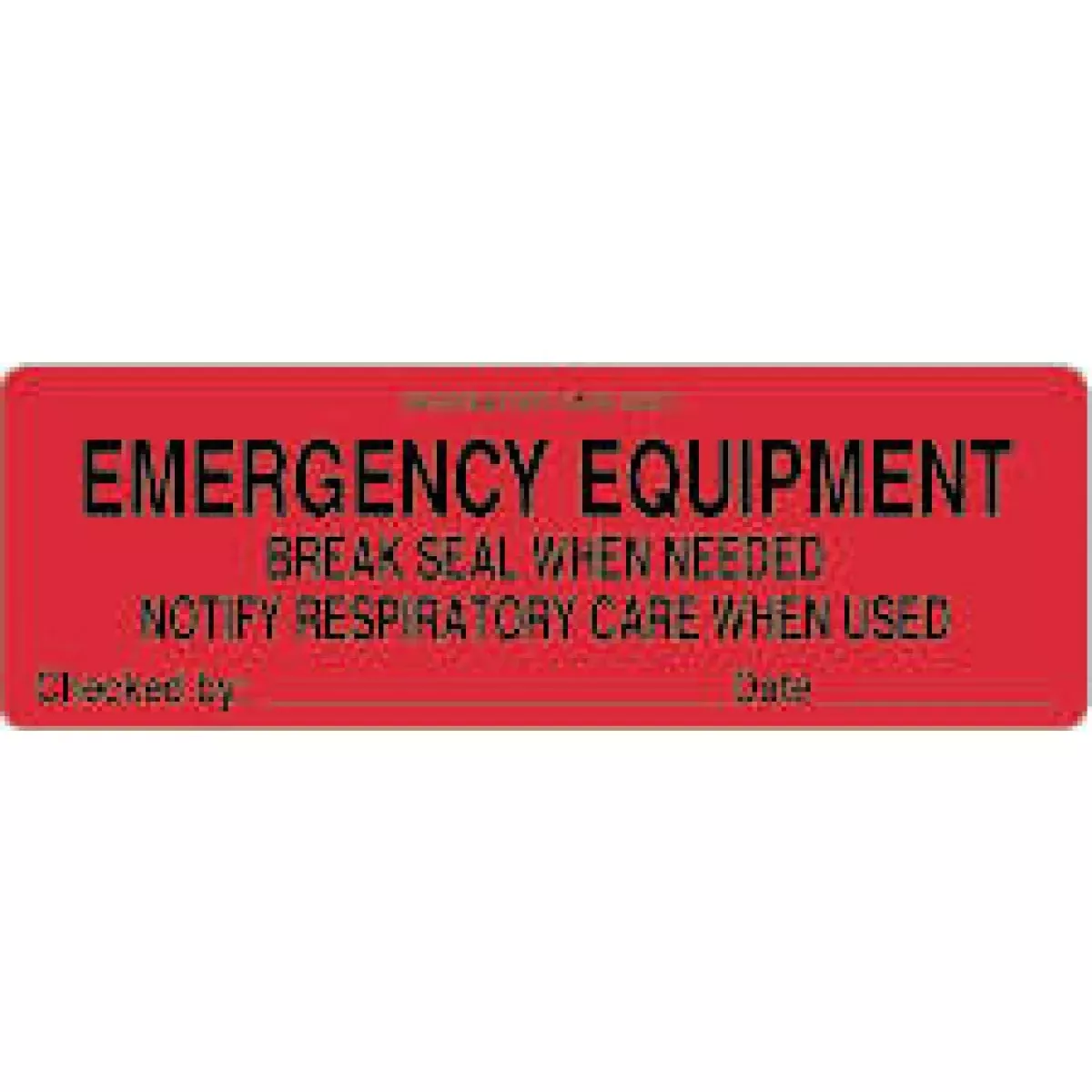 Label Paper Permanent Respiratory Care 1 1/2" Core 6" X 2 Fl. Red 250 Per Roll