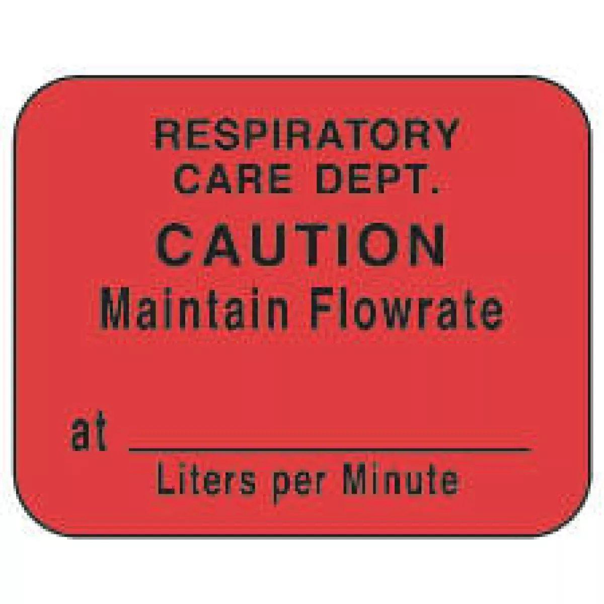 Label Paper Permanent Respiratory Care 1" 1/4" X 1 Fl. Red 1000 Per Roll