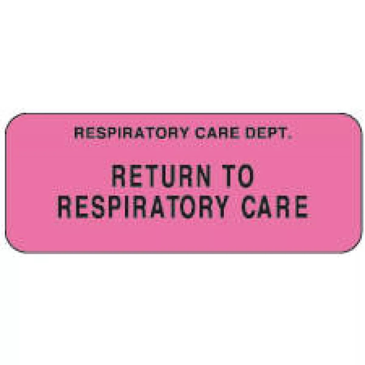 Label Paper Permanent Respiratory Care 2 1/4" X 7/8" Fl. Pink 1000 Per Roll