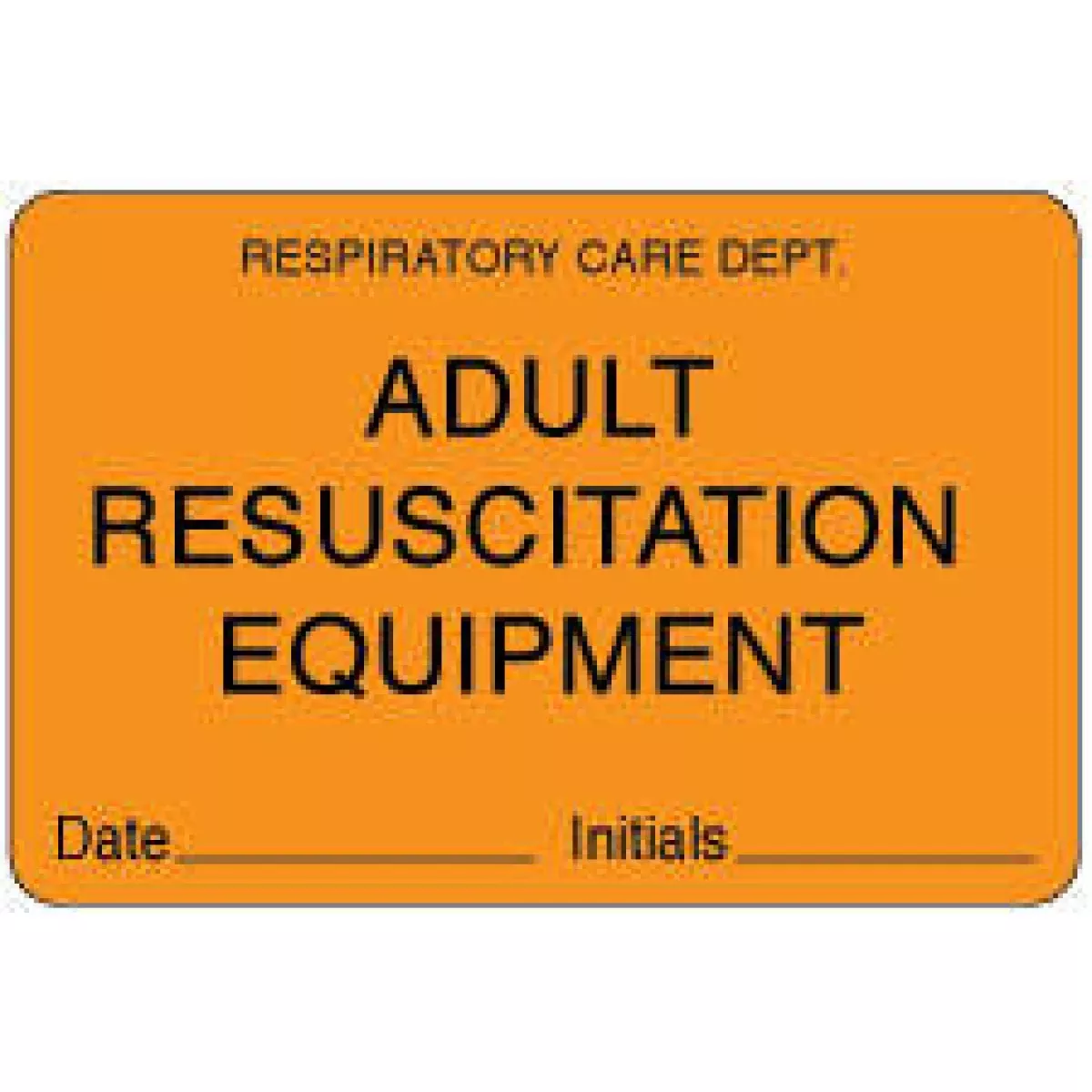 Label Paper Permanent Respiratory Care 3" X 2" Fl. Orange 500 Per Roll