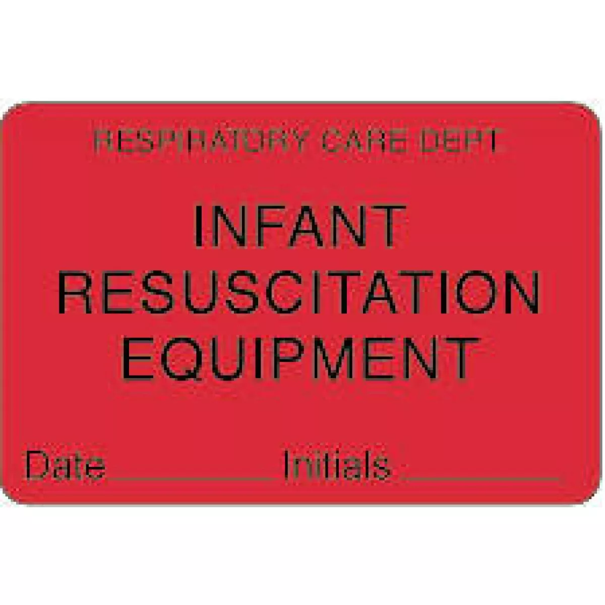 Label Paper Permanent Respiratory Care 3" X 2" Fl. Red 500 Per Roll