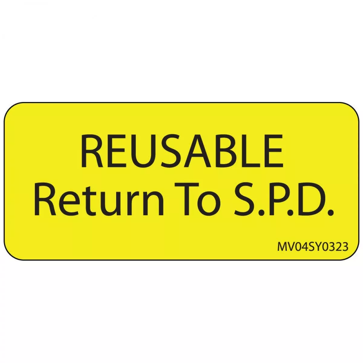 Label Paper Permanent Reusable Return To 1" Core 2 1/4" X 1 Yellow 420 Per Roll