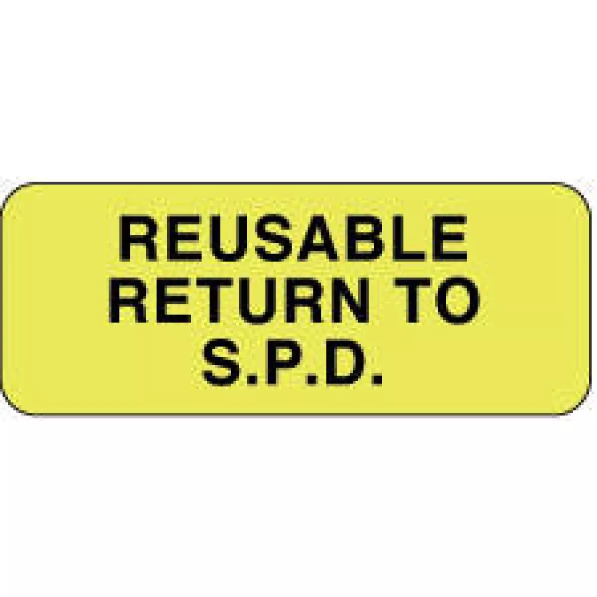 Label Paper Permanent Reusable Return To 2 1/4" X 7/8" Fl. Yellow 1000 Per Roll