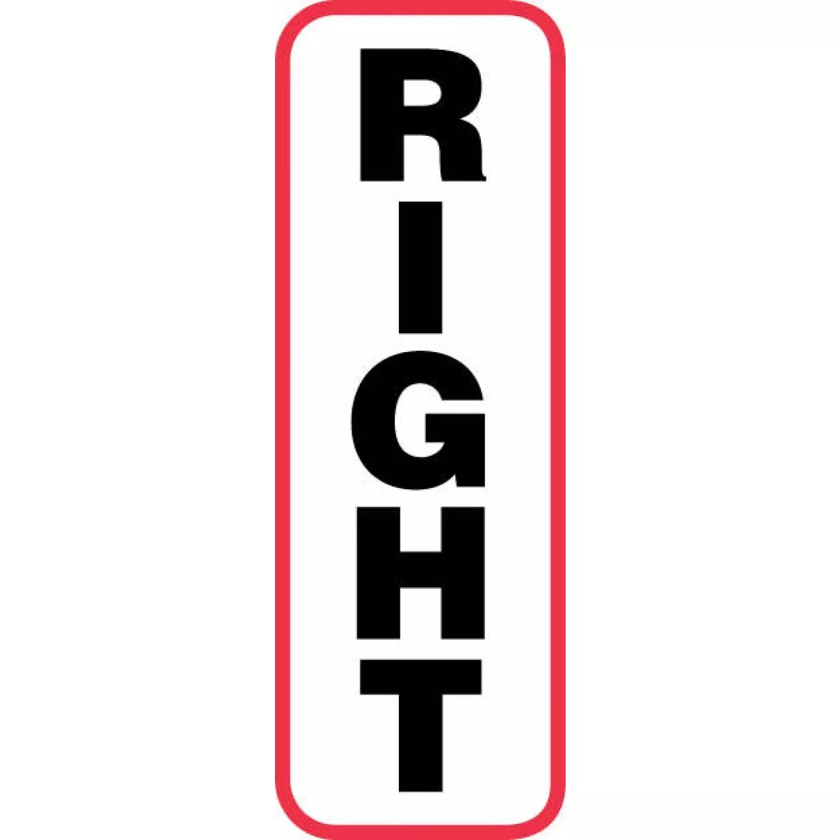 Label Paper Permanent Right 1/2" X 1 1/2" White With Red 1000 Per Roll