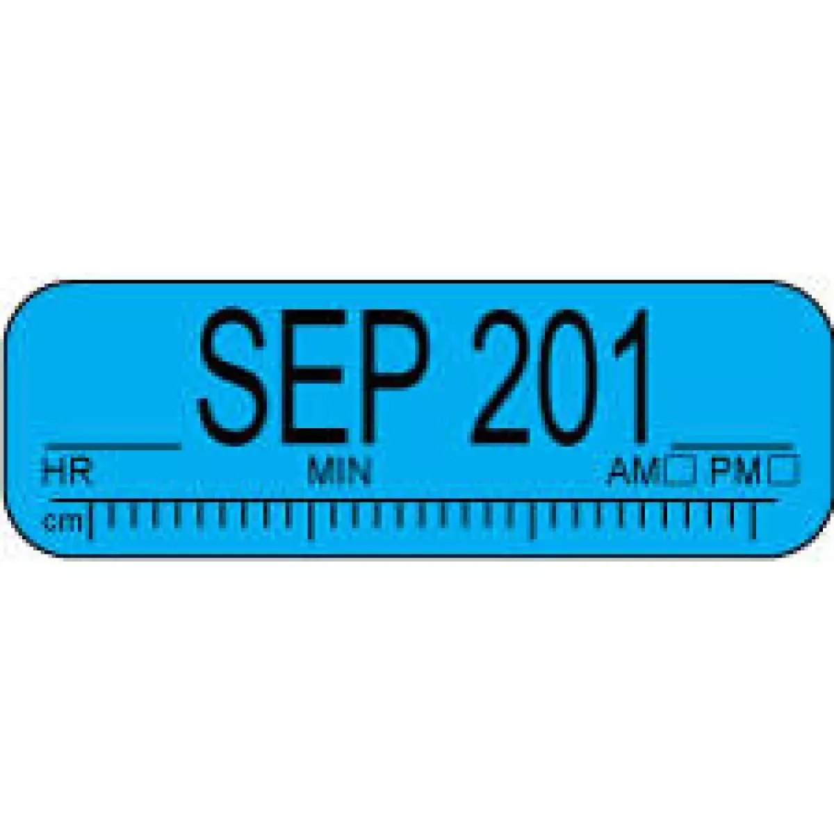 Label Paper Permanent ___Sep 201___ 1 1/2" X 1/2" Royal Blue 500 Per Roll