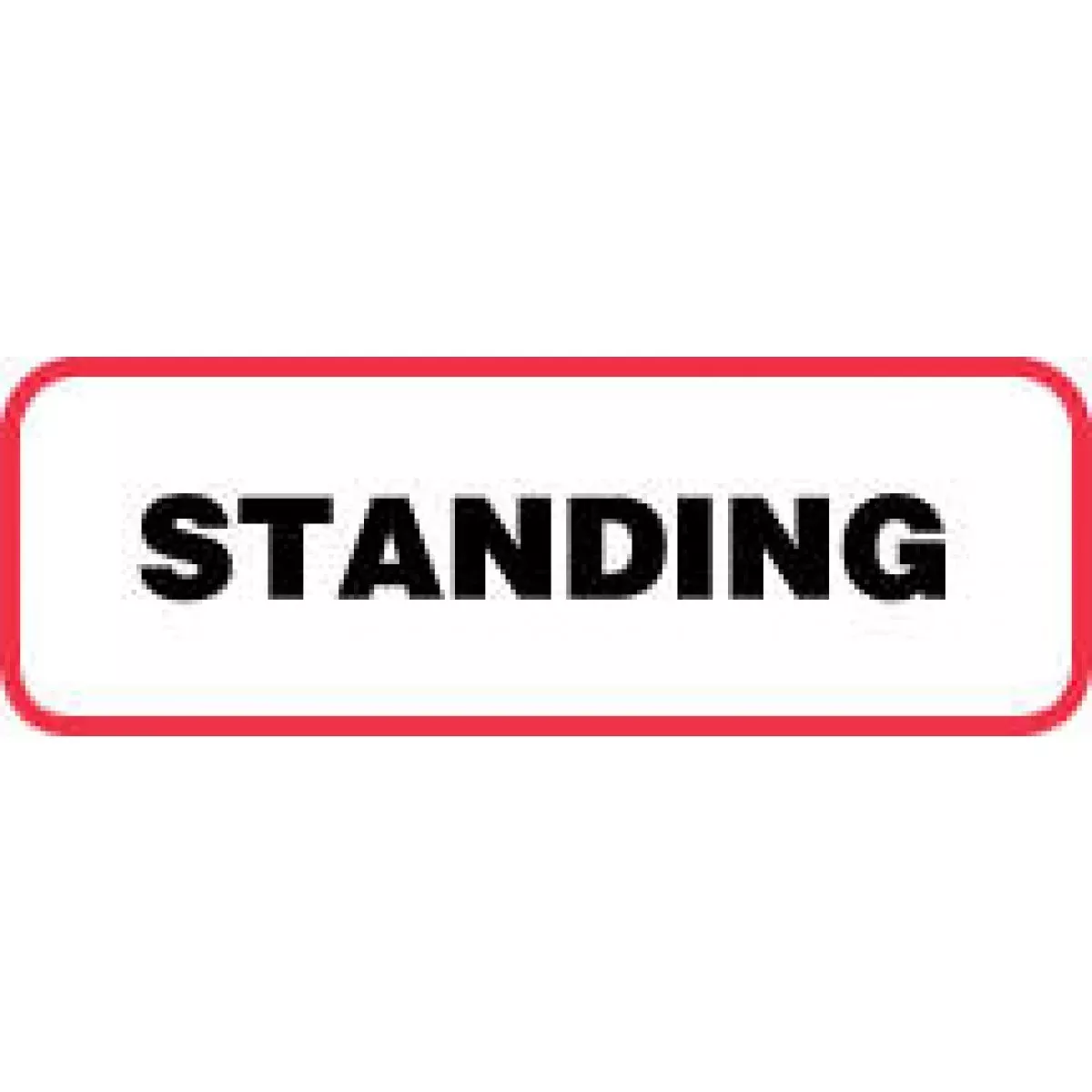 Label Paper Permanent Standing 1 1/2" X 1/2" White With Red 1000 Per Roll