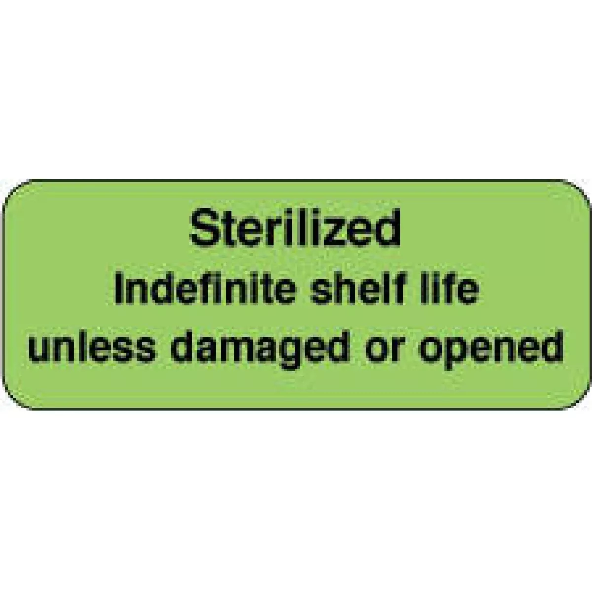 Label Paper Permanent Sterilized Indefinite 2 1/4" X 7/8" Fl. Green 1000 Per Roll