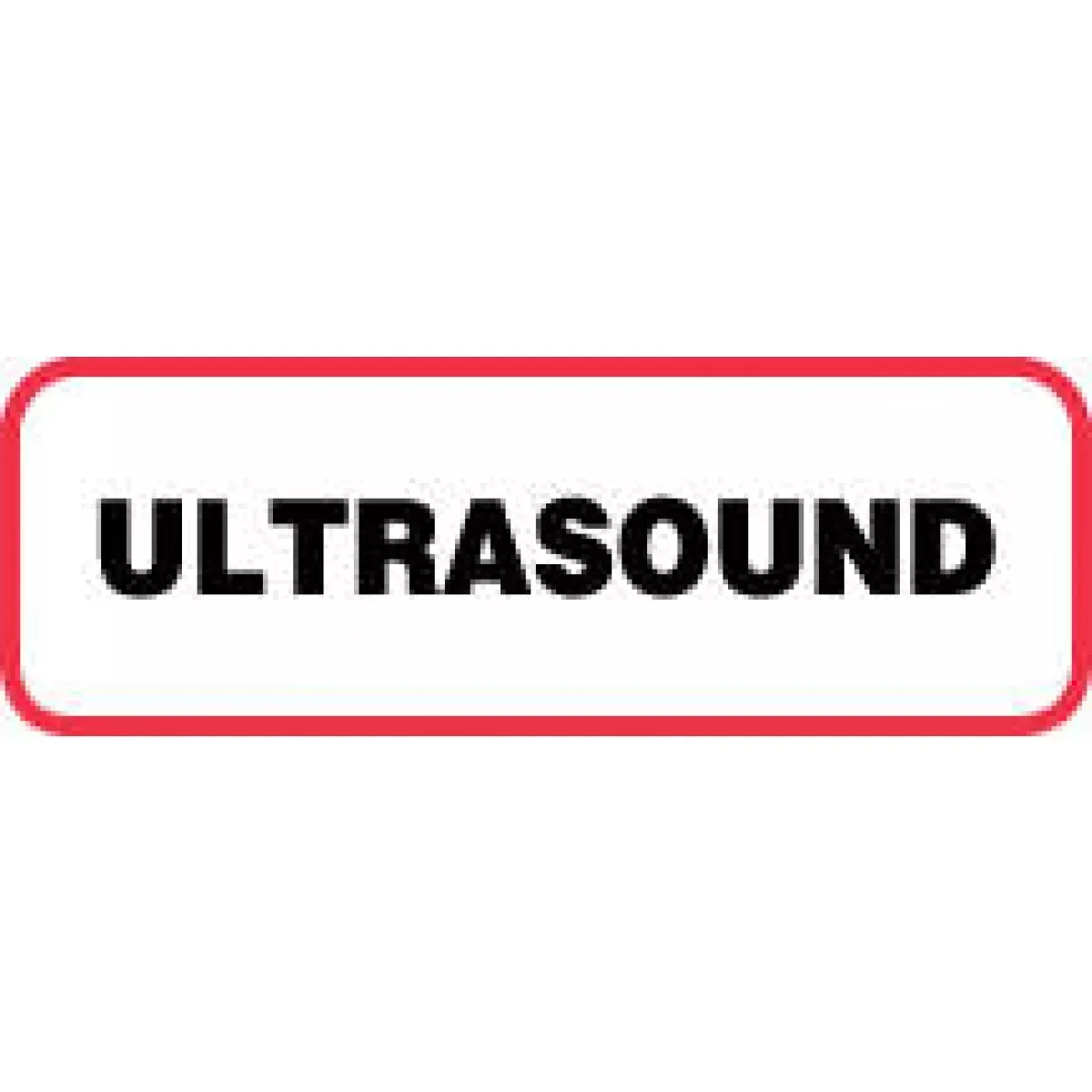 Label Paper Permanent Ultrasound 1 1/2" X 1/2" White With Red 1000 Per Roll
