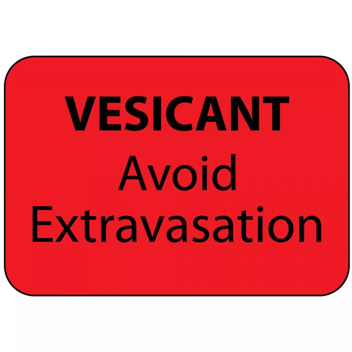 Label Paper Permanent Vesicant Avoid 1" Core 1 7/16" X 1 Fl. Red 666 Per Roll X 5 = 3330 Label