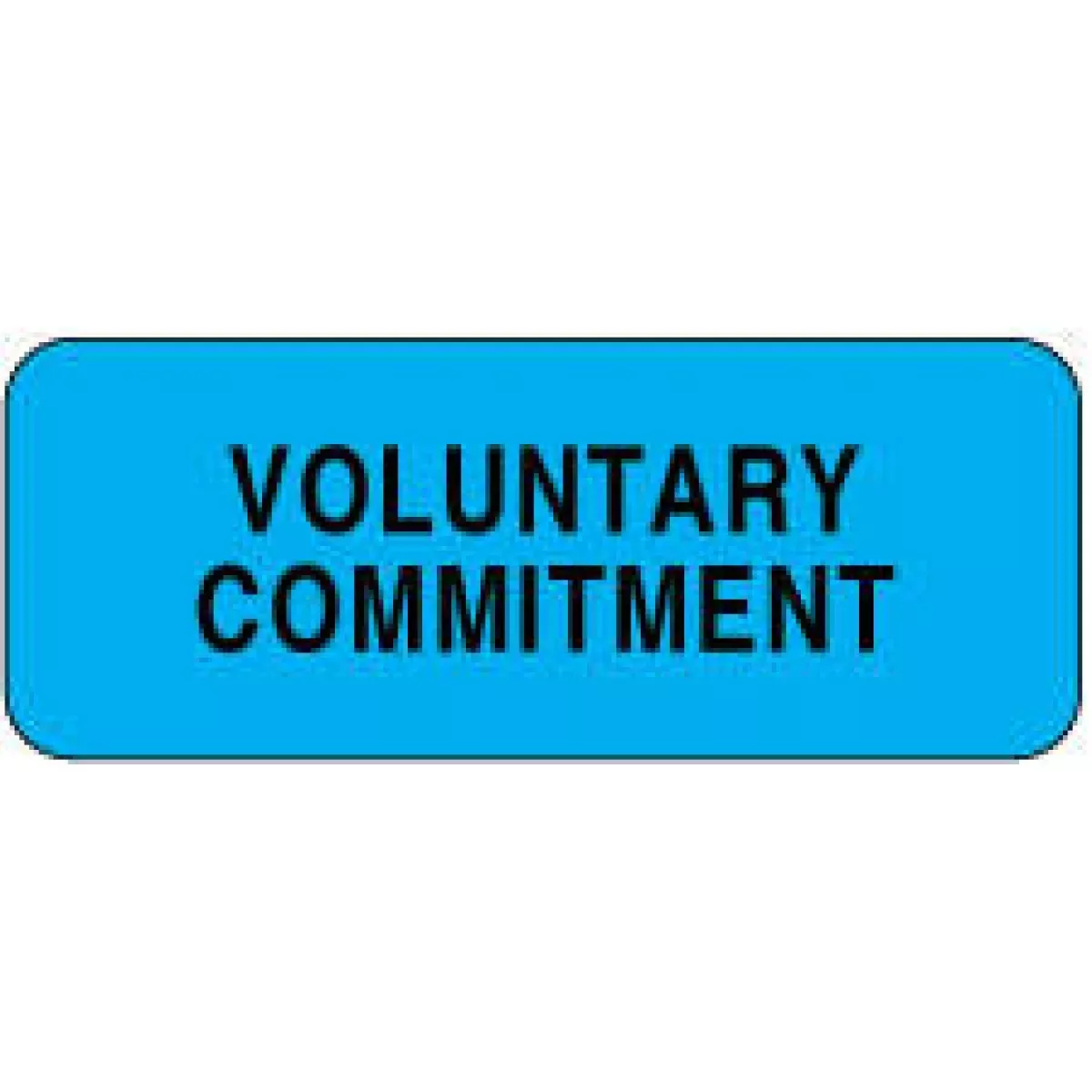 Label Paper Permanent Voluntary Commit 2 1/4" X 7/8" Blue 1000 Per Roll