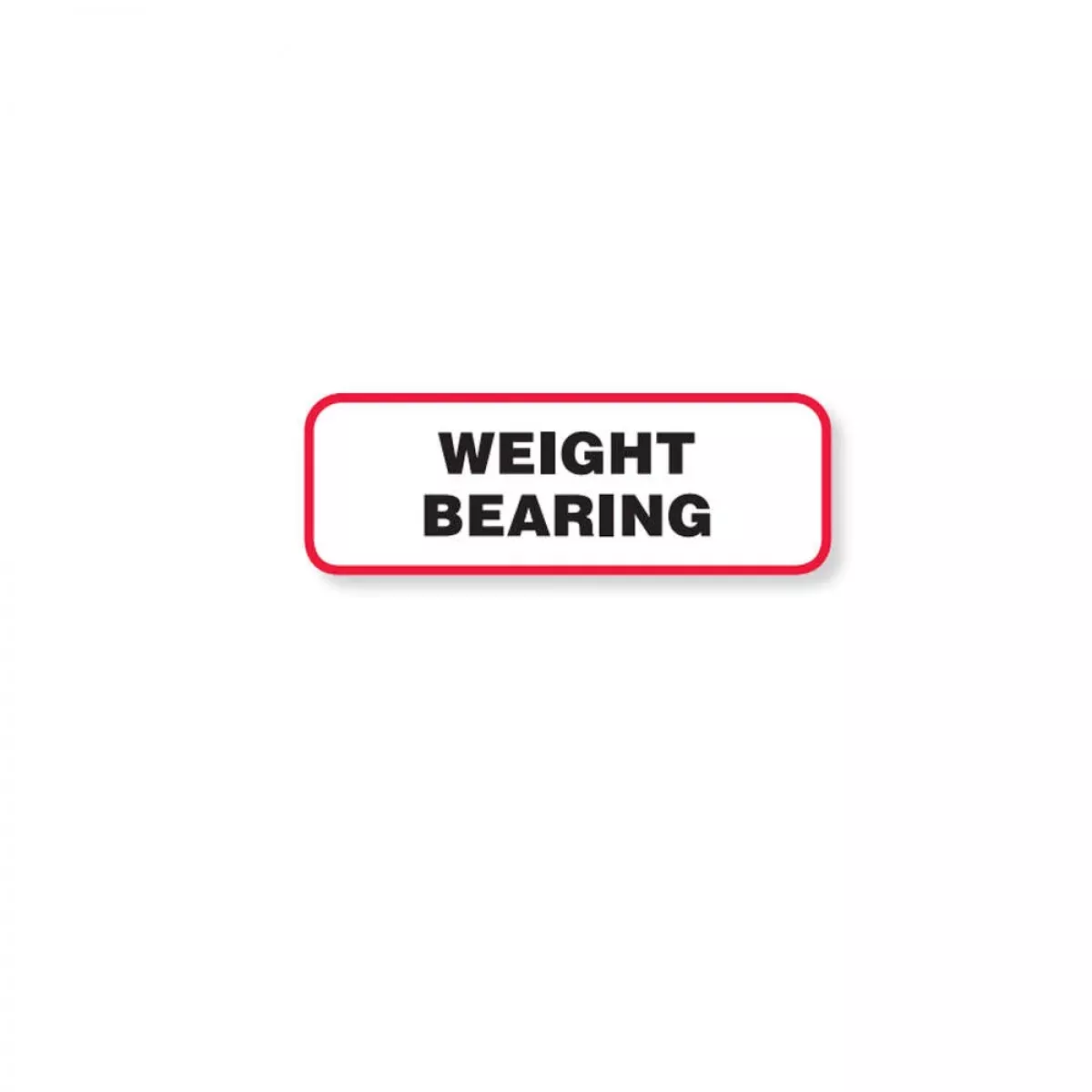Label Paper Permanent Weight Bearing 1 1/2" X 1/2" White With Red 1000 Per Roll