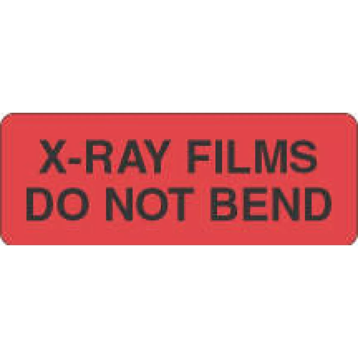 Label Paper Permanent X-Ray Films Do 3" X 1 1/8" Fl. Red 1000 Per Roll