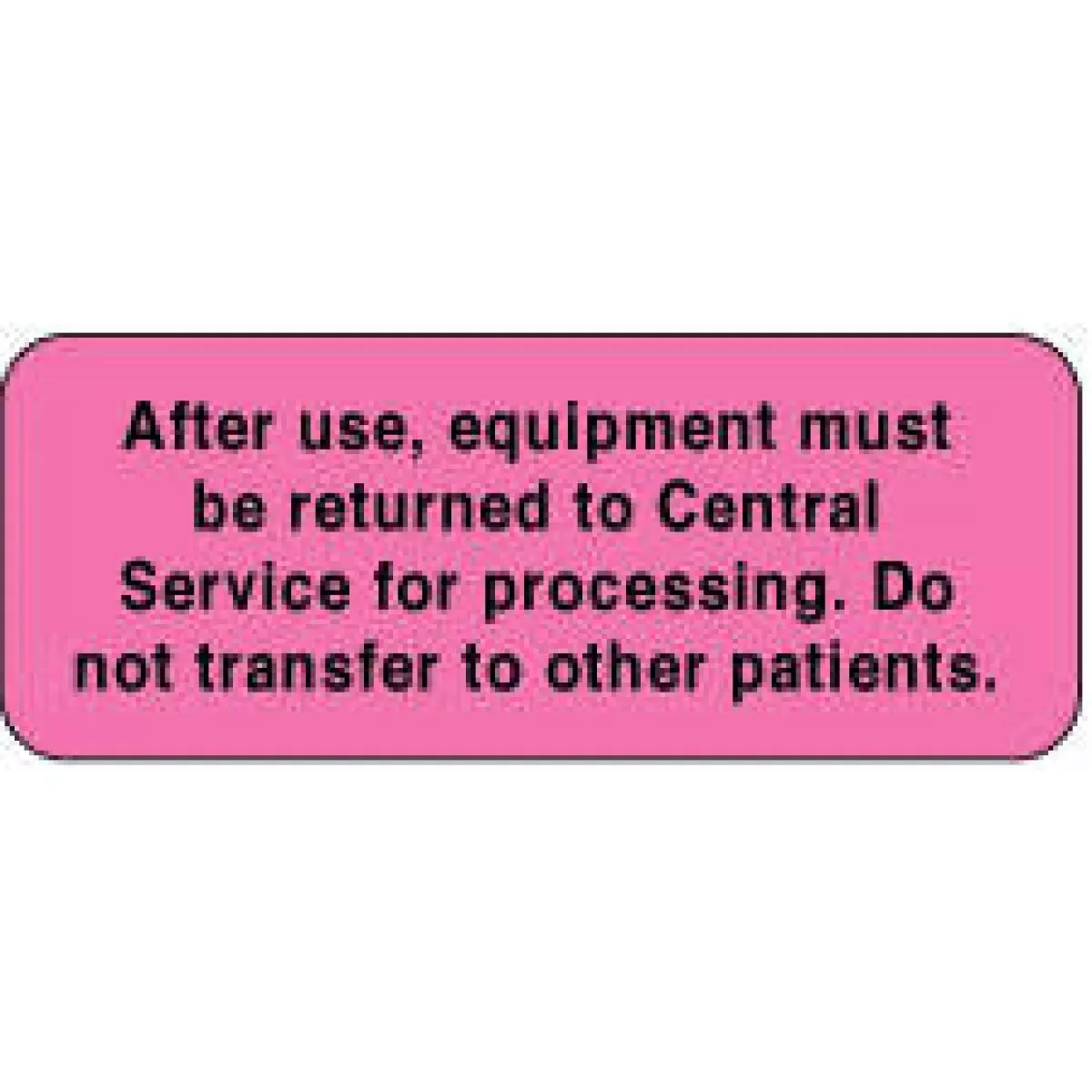 Label Paper Removable After Use, Equipment 2 1/4" X 7/8" Fl. Pink 1000 Per Roll