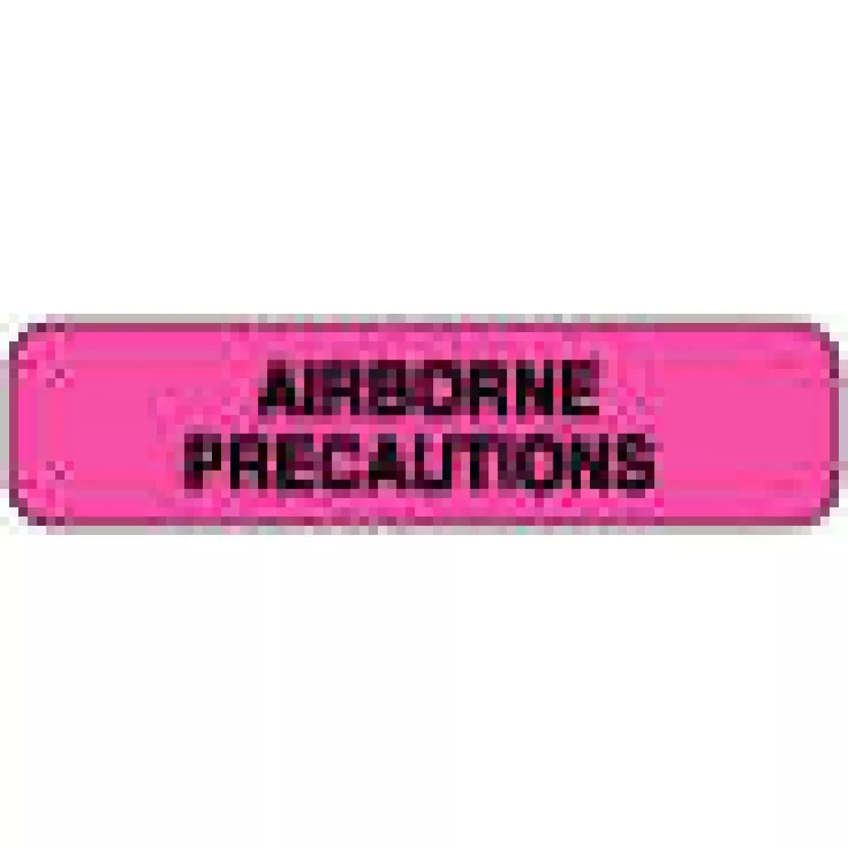 Label Paper Removable Airborne Precautions 1 1/4" X 3/8" Fl. Pink 1000 Per Roll
