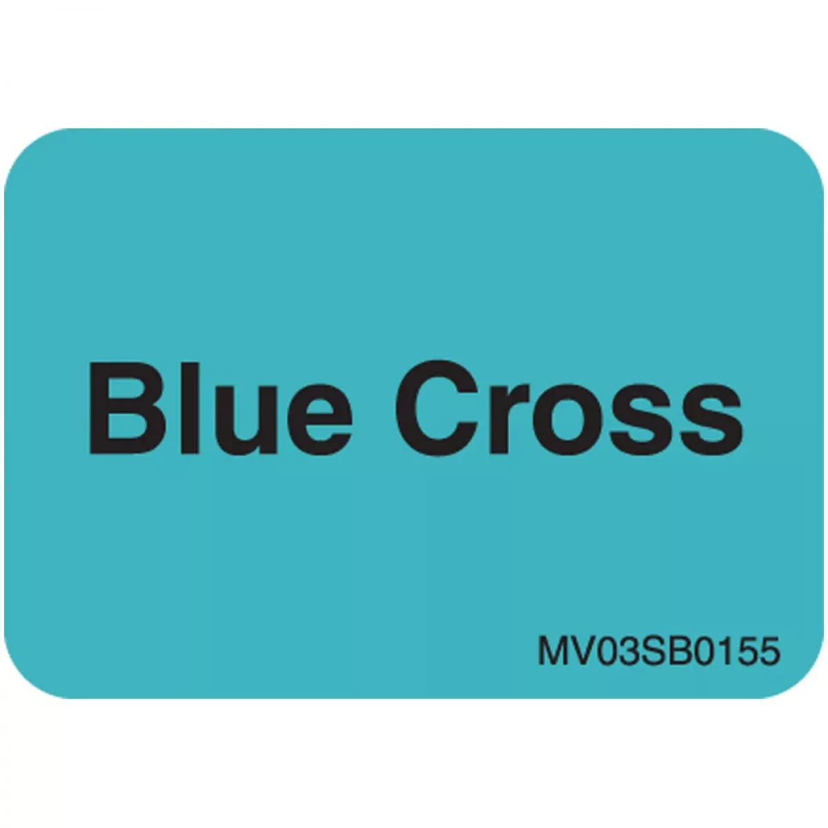 Label Paper Removable Blue Cross 1" Core 1 7/16" X 1 Blue 666 Per Roll