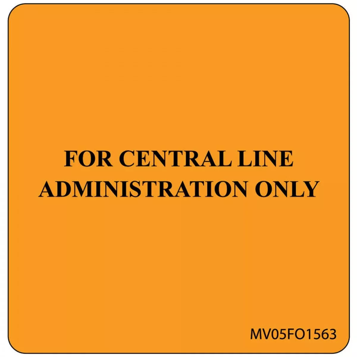 Label Paper Removable For Central Line 1" Core 2 7/16" X 2 1/2" Fl. Orange 400 Per Roll