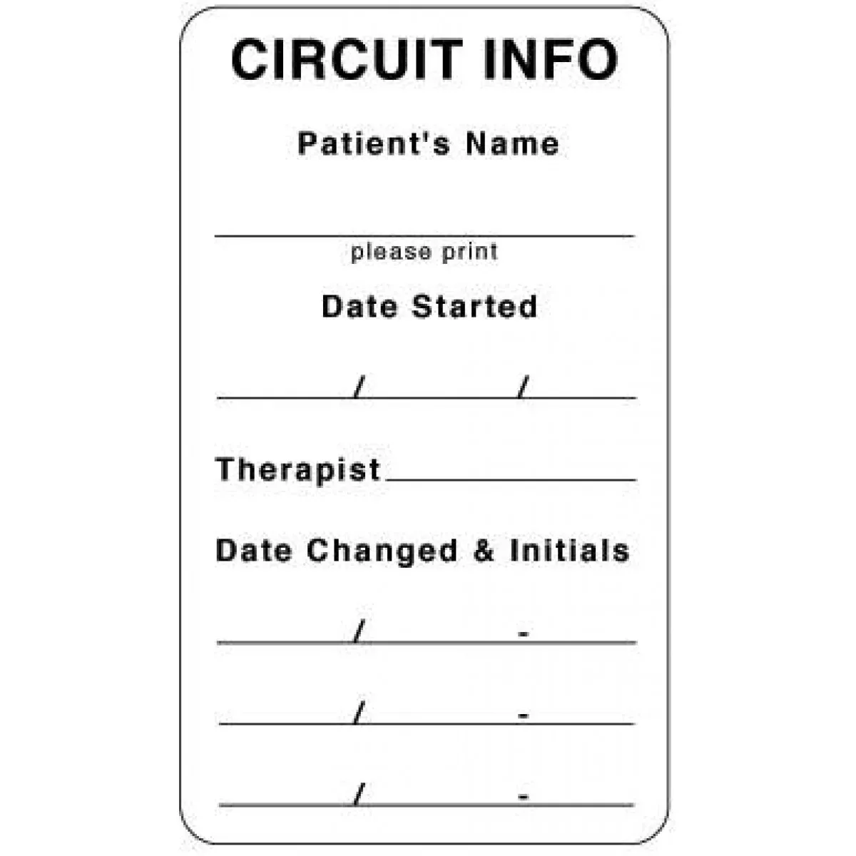 Label Paper Removable Circuit Info 3" X 1 5/8" White 1000 Per Roll