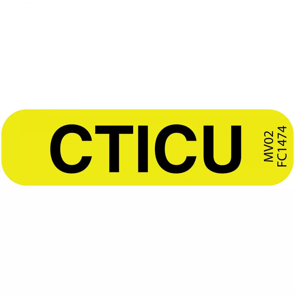 Label Paper Removable Cticu 1" Core 1 7/16" X 3/8" Fl. Chartreuse 666 Per Roll