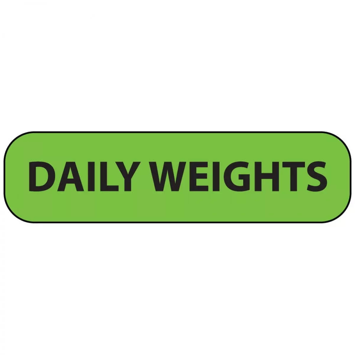 Label Paper Removable Daily Weights 1" Core 1 7/16" X 3/8" Fl. Green 666 Per Roll