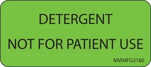Label Paper Removable Detergent Not For 1" Core 2 1/4" X 1 Fl. Green 420 Per Roll