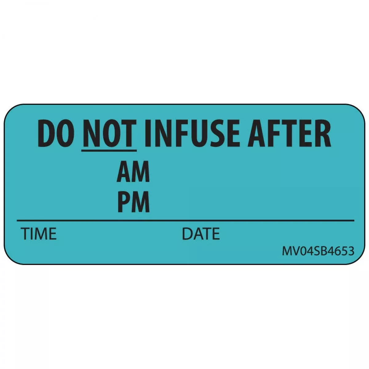Label Paper Removable Do Not Infuse 1" Core 2 1/4" X 1 Blue 420 Per Roll