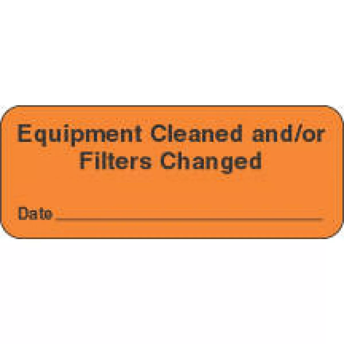 Label Paper Removable Equipment Cleaned 2 1/4" X 7/8" Fl. Orange 1000 Per Roll
