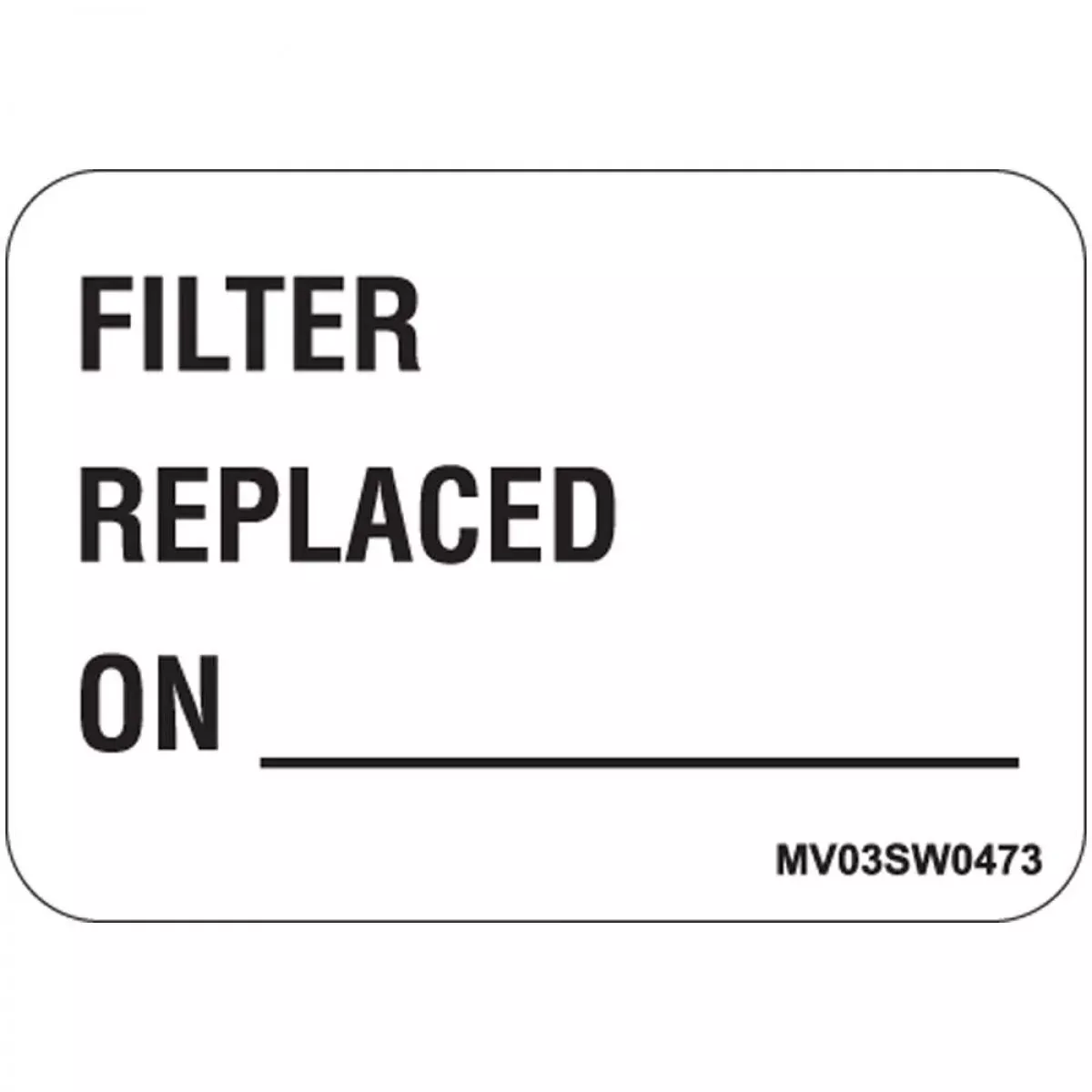 Label Paper Removable Filter Replaced 1" Core 1 7/16" X 1 White 666 Per Roll