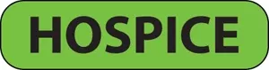 Label Paper Removable Hospice 1" Core 1 7/16" X 3/8" Fl. Green 666 Per Roll