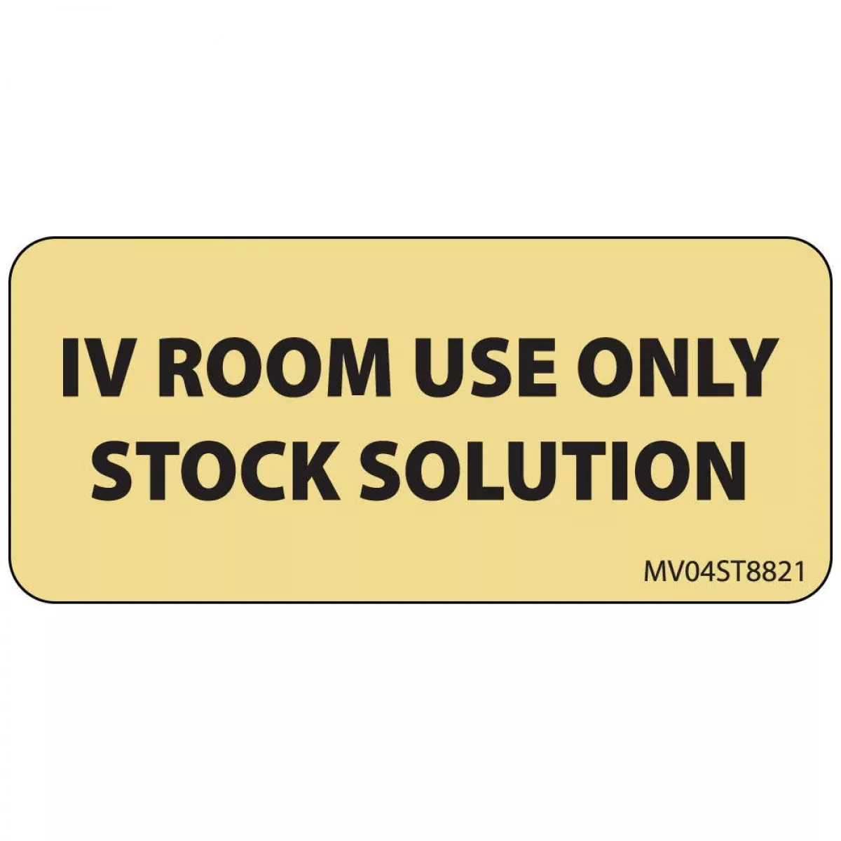 Label Paper Removable Iv Room Use 1" Core 2 1/4" X 1 Tan 420 Per Roll