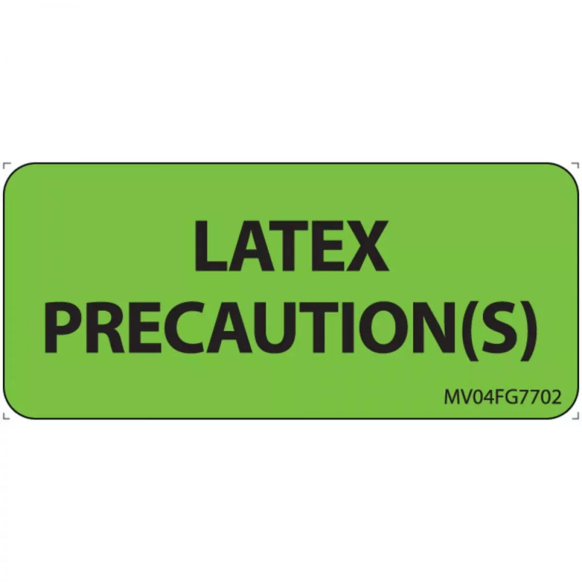 Label Paper Removable Latex Precaution(S) 1" Core 2 1/4" X 1 Fl. Green 420 Per Roll