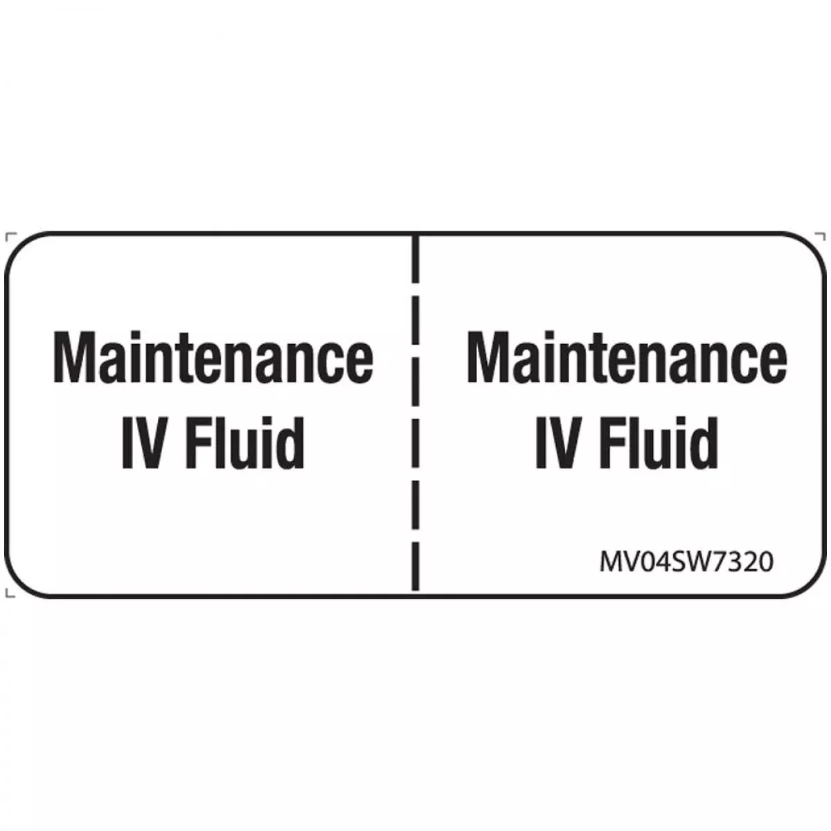 Label Paper Removable Maintence Iv Fluid 1" Core 2 1/4" X 1 White 420 Per Roll
