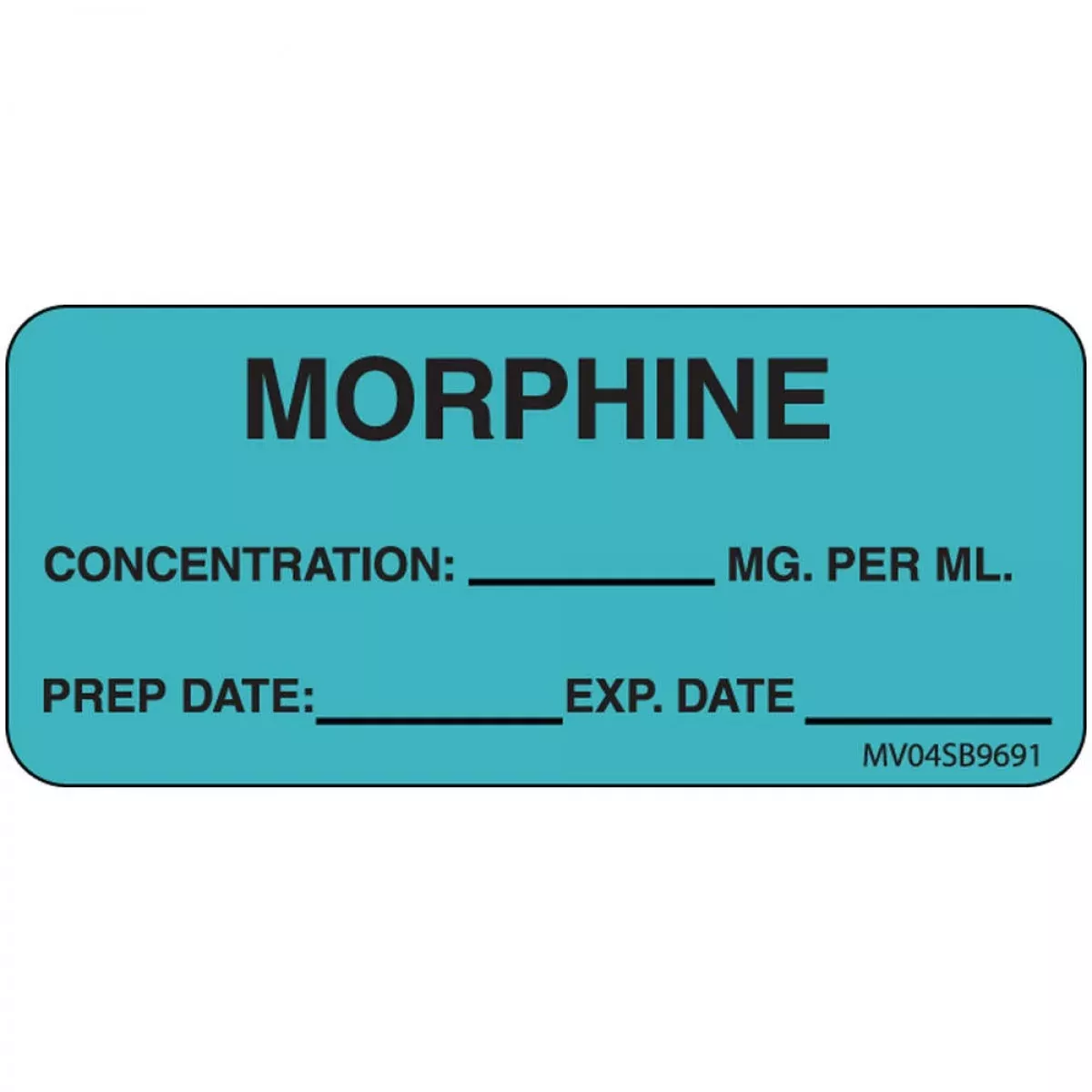Label Paper Removable Morphine 1" Core 2 1/4" X 1 Blue 420 Per Roll