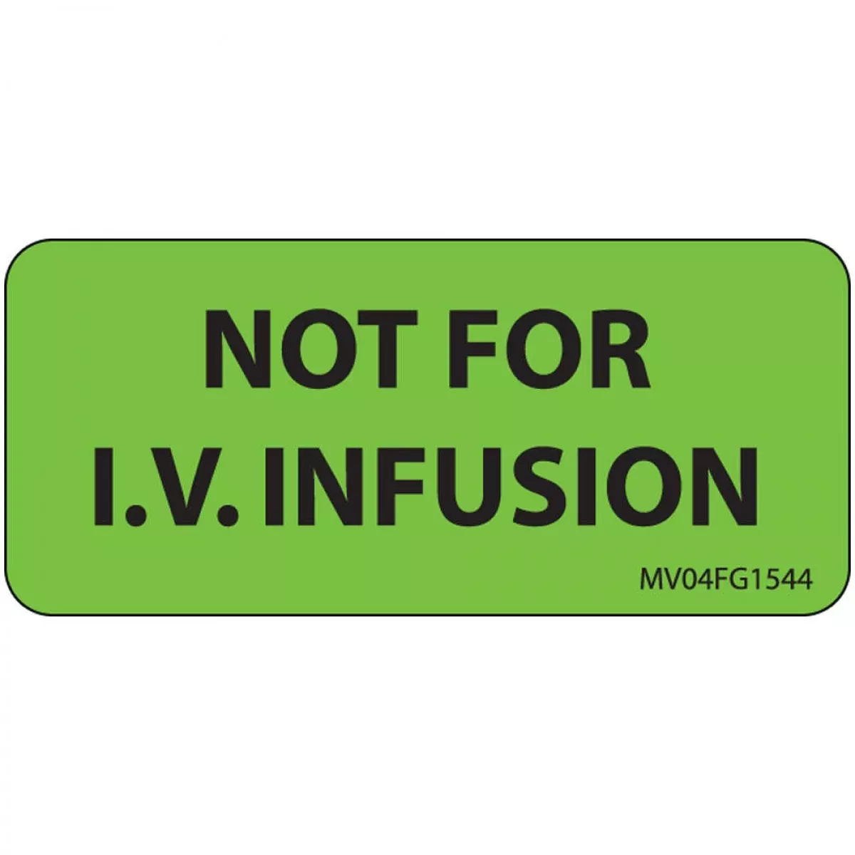 Label Paper Removable Not For I.V. 1" Core 2 1/4" X 1 Fl. Green 420 Per Roll