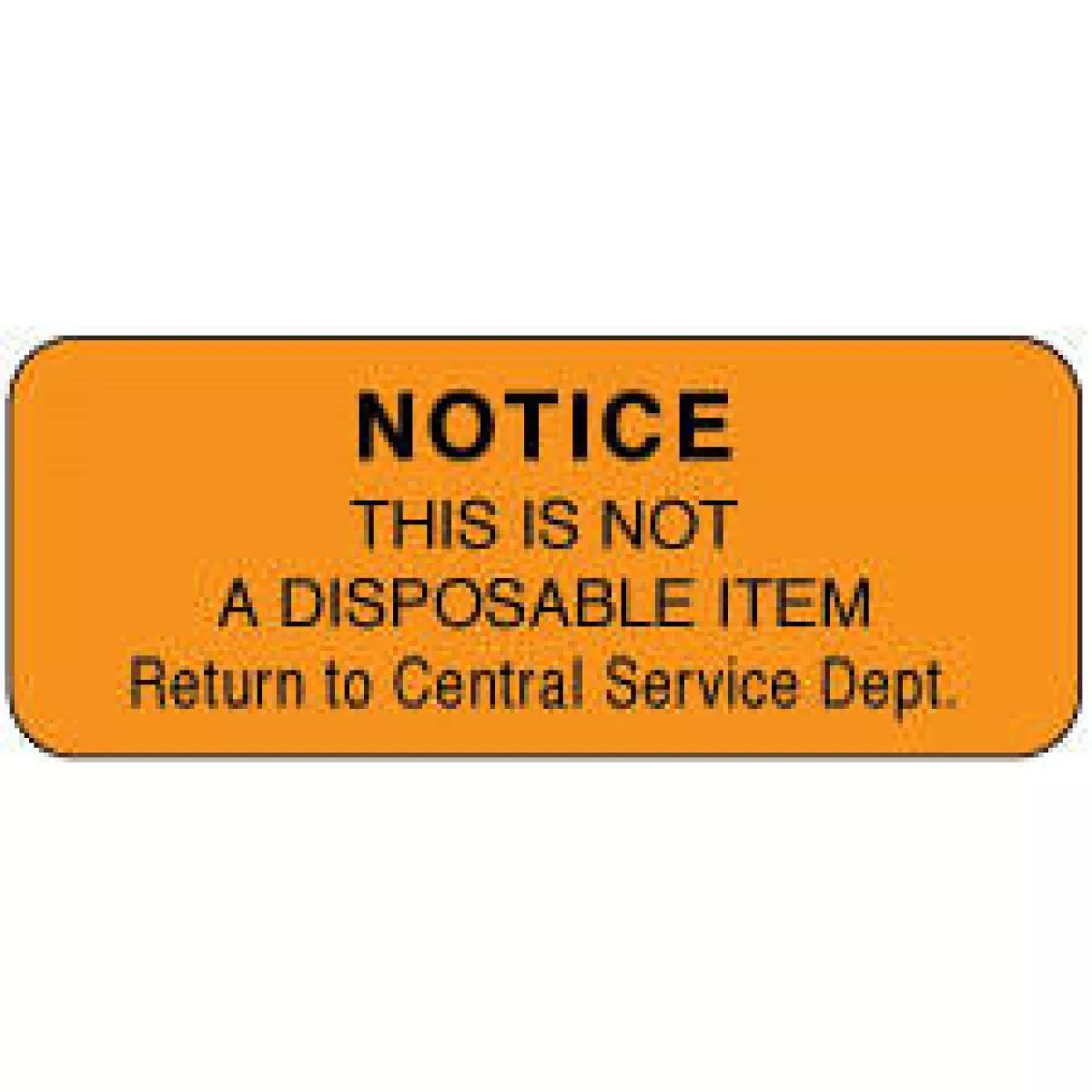 Label Paper Removable Notice This Is Not A 2 1/4" X 7/8" Fl. Orange 1000 Per Roll