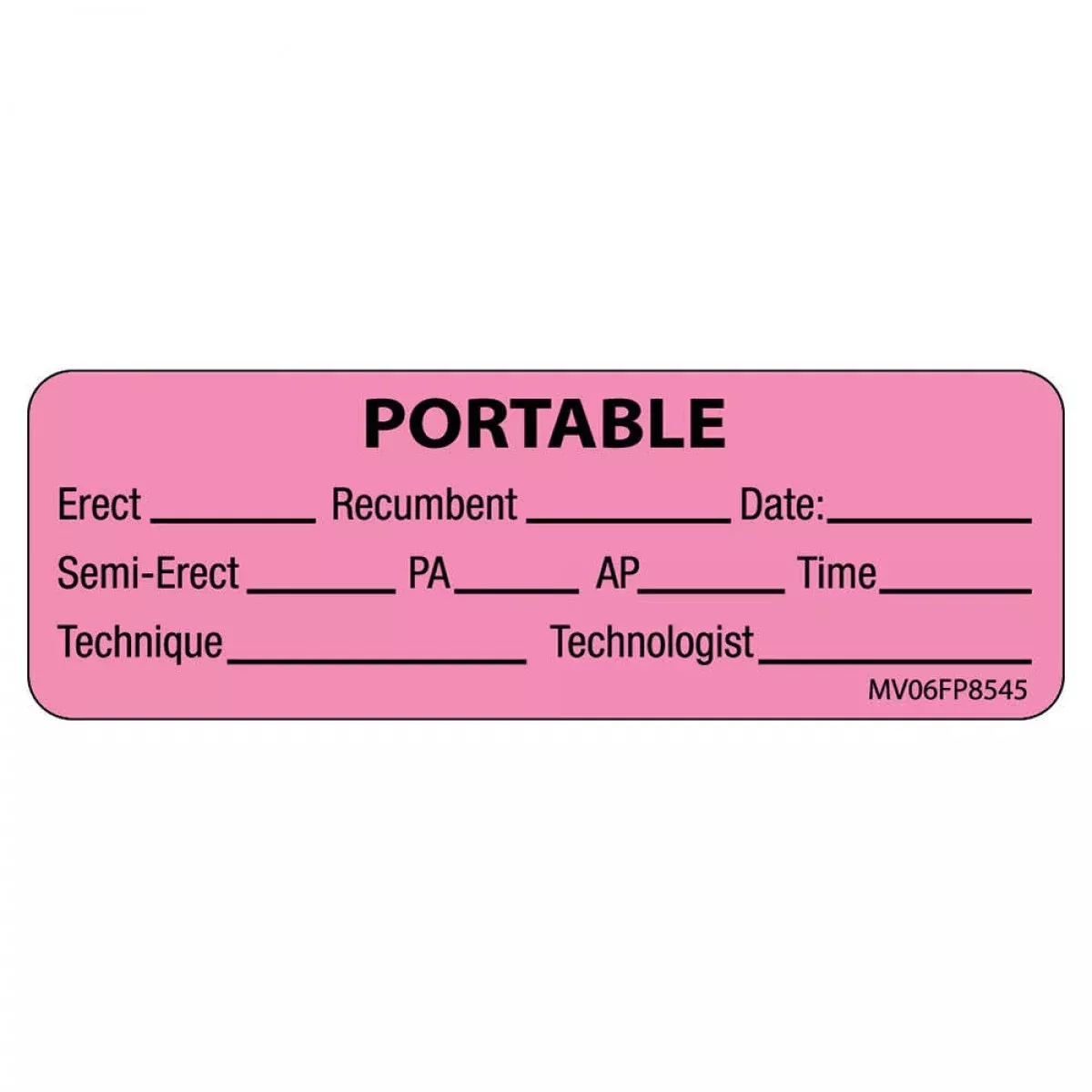 Label Paper Removable Portable Erect 1" Core 2 15/16" X 1 Fl. Pink 333 Per Roll