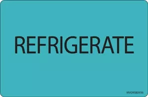 Label Paper Removable Refrigerate 1" Core 4" X 2 5/8" Blue 375 Per Roll
